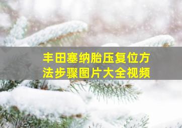 丰田塞纳胎压复位方法步骤图片大全视频