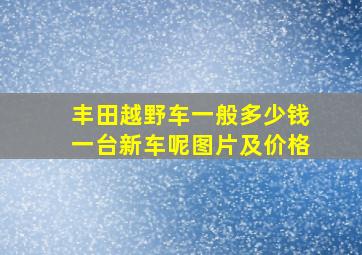 丰田越野车一般多少钱一台新车呢图片及价格