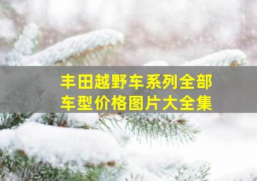 丰田越野车系列全部车型价格图片大全集