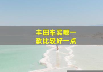 丰田车买哪一款比较好一点