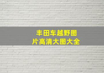 丰田车越野图片高清大图大全