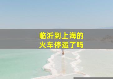 临沂到上海的火车停运了吗