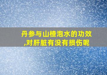 丹参与山楂泡水的功效,对肝脏有没有损伤呢