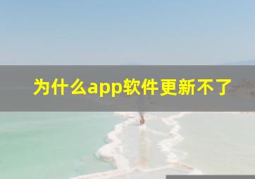 为什么app软件更新不了