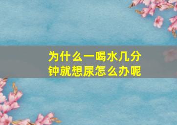 为什么一喝水几分钟就想尿怎么办呢