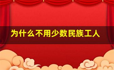 为什么不用少数民族工人