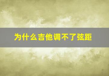 为什么吉他调不了弦距