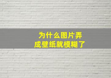 为什么图片弄成壁纸就模糊了