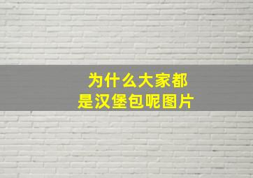 为什么大家都是汉堡包呢图片