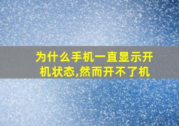 为什么手机一直显示开机状态,然而开不了机