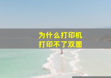 为什么打印机打印不了双面