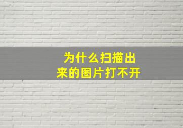 为什么扫描出来的图片打不开