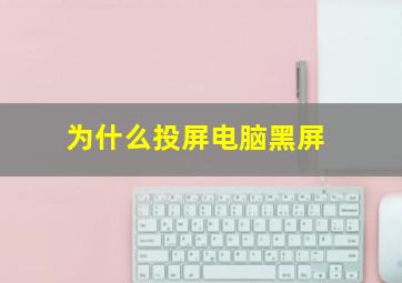 为什么投屏电脑黑屏