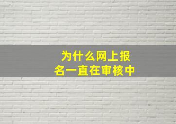 为什么网上报名一直在审核中