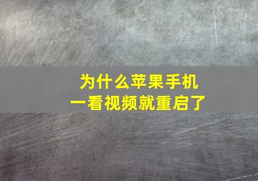 为什么苹果手机一看视频就重启了