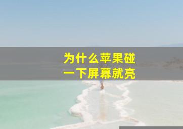 为什么苹果碰一下屏幕就亮