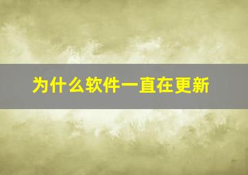 为什么软件一直在更新