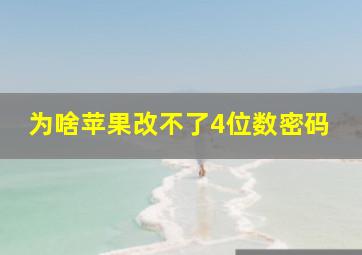 为啥苹果改不了4位数密码