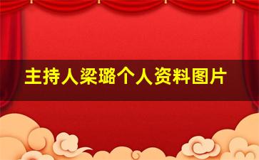 主持人梁璐个人资料图片