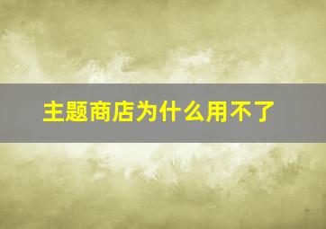 主题商店为什么用不了