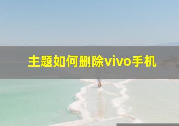 主题如何删除vivo手机