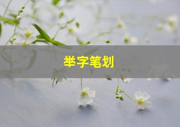 举字笔划