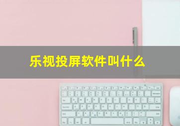 乐视投屏软件叫什么