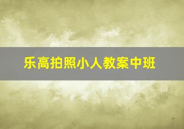 乐高拍照小人教案中班