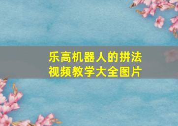 乐高机器人的拼法视频教学大全图片