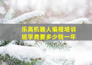 乐高机器人编程培训班学费要多少钱一年