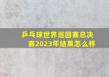 乒乓球世界巡回赛总决赛2023年结果怎么样