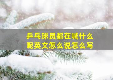 乒乓球员都在喊什么呢英文怎么说怎么写