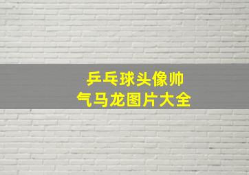 乒乓球头像帅气马龙图片大全