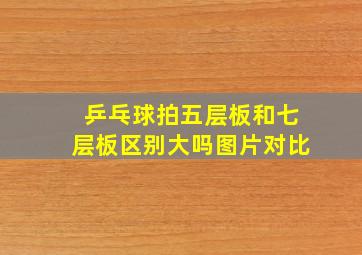 乒乓球拍五层板和七层板区别大吗图片对比