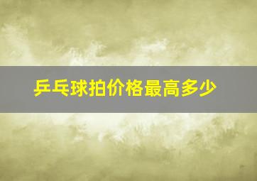 乒乓球拍价格最高多少