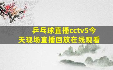 乒乓球直播cctv5今天现场直播回放在线观看