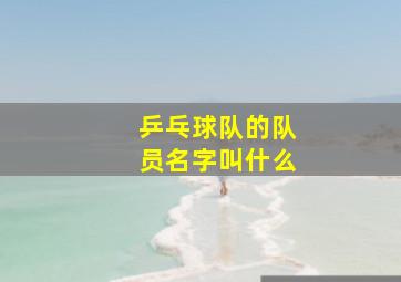 乒乓球队的队员名字叫什么