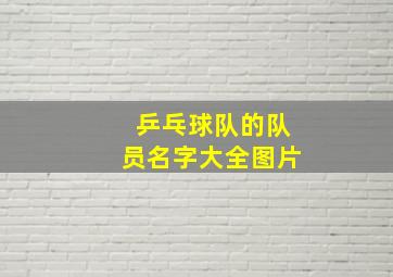 乒乓球队的队员名字大全图片