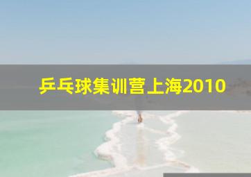 乒乓球集训营上海2010