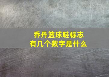 乔丹篮球鞋标志有几个数字是什么