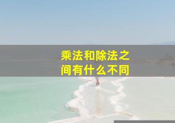 乘法和除法之间有什么不同