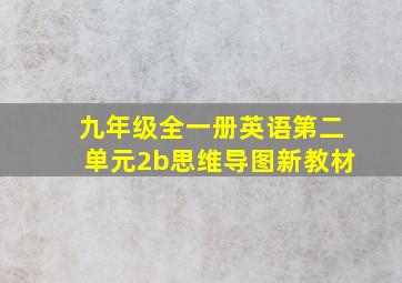 九年级全一册英语第二单元2b思维导图新教材