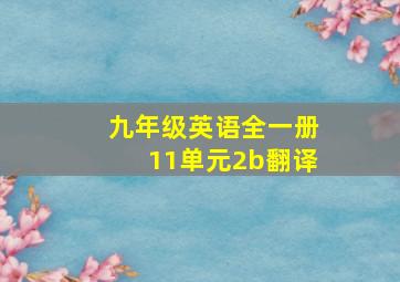 九年级英语全一册11单元2b翻译