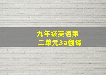 九年级英语第二单元3a翻译