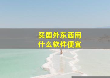 买国外东西用什么软件便宜