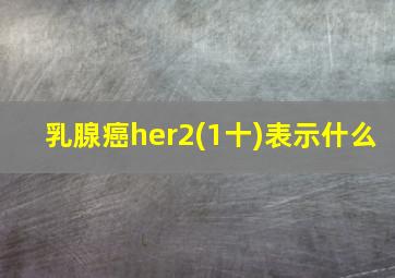 乳腺癌her2(1十)表示什么