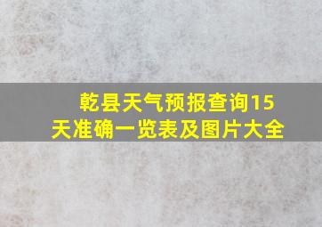 乾县天气预报查询15天准确一览表及图片大全