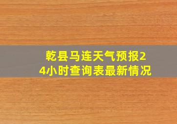 乾县马连天气预报24小时查询表最新情况