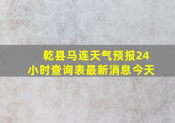 乾县马连天气预报24小时查询表最新消息今天