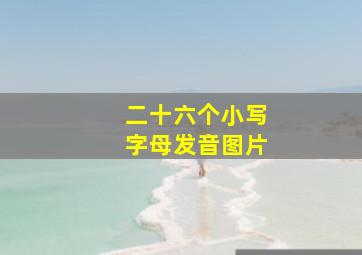 二十六个小写字母发音图片